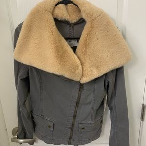 Marrakech faux fur aviator jacket anthropologie